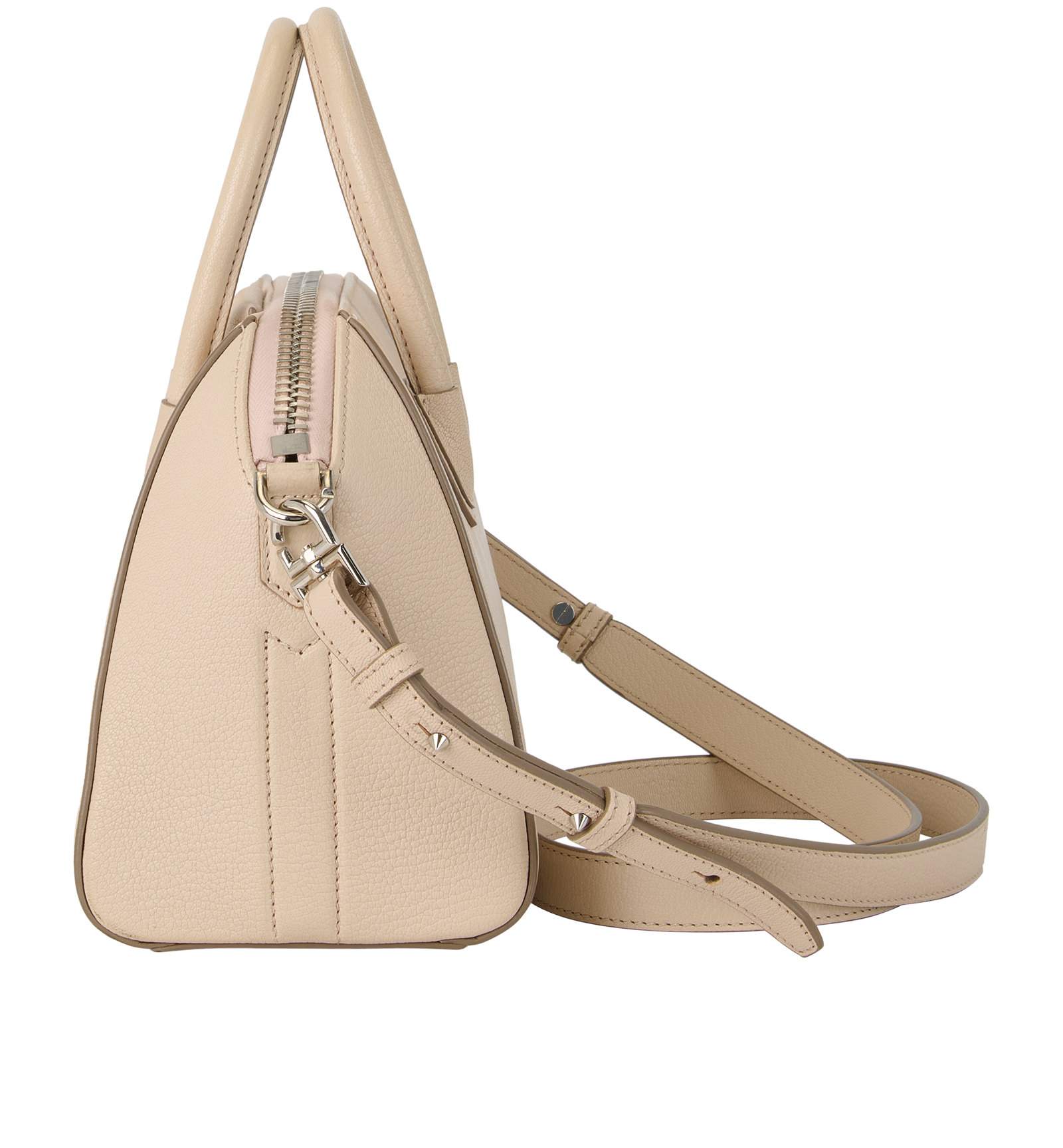 Mini Antigona, &pound;650, Handbags, Beige, Leather, Bottom view